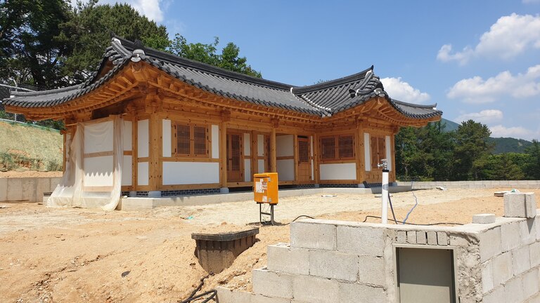 양평군 개군면 한옥 신축 현장